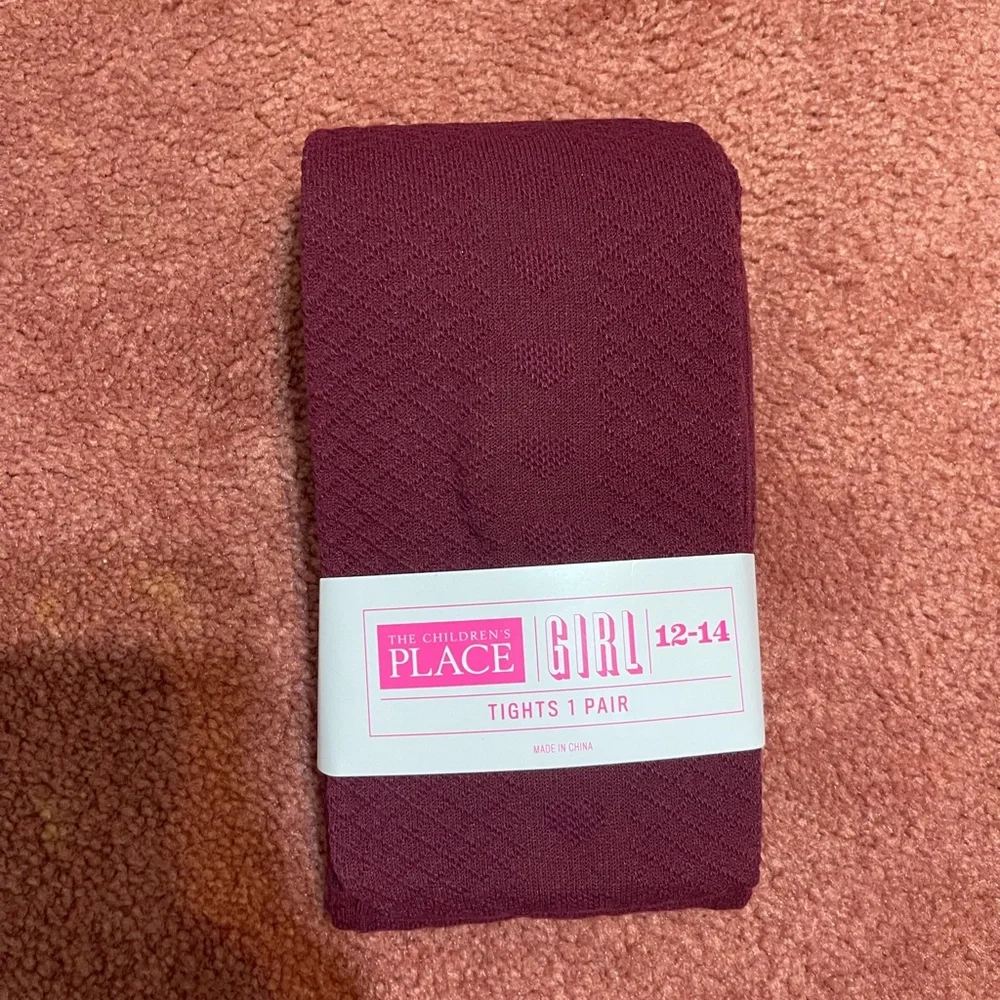 The Children's Place Burgundy Girl's Tights